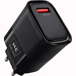 Сетевое ЗУ 1USB 3A MORE CHOICE NC09m Black, microUSB, 15W, QC3.0