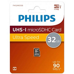 Miicro SD 32Gb PHILIPS High Speed microSDHC Class 10 (90Mb/s) (FM32MD55B/97)
