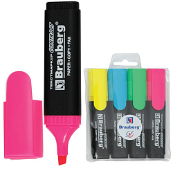 Набор текстовыделителей 4цв., 1-5мм, BRAUBERG арт.150394