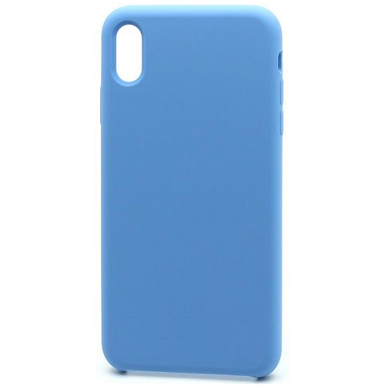 Силиконовый чехол SILICONE CASE для iPhone 12 Pro Max (полная защита) (016) голубой с лого