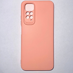 Задняя накладка Мобилис для Xiaomi Redmi Note 11 4G, персиковый, матовая с защитой камеры