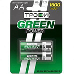 Аккумулятор ТРОФИ R06 1500mAh GREEN POWER BL-2 (20/240/17280)