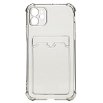 Задняя накладка SC278 для  iPhone 11 (black) (205943) с карманом для пластиковых карт