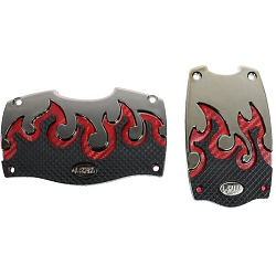 Накладки на педали Cartage, антискользящие, набор 2  шт, красный   5350982