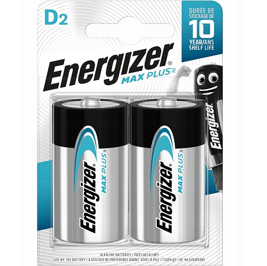 Элемент питания ENERGIZER LR20 MAX  PLUS BL-2