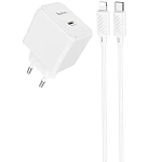 Сетевое ЗУ 1Type-C HOCO CS13A Ocean, белый, Lightning, PD20Вт, QC3.0