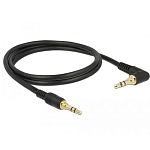 Кабель Jack 3.5 <--> Jack 3.5  1.5м OLMIO угловой, черно-золотой