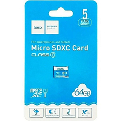 Micro SD 64Gb, Hoco TF Memory Card, без адаптера 