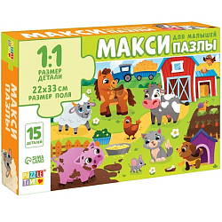 Макси-пазлы «Зверята на ферме», 15 деталей