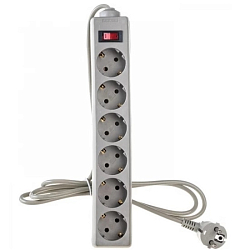 Сетевой фильтр  1.8м EXEGATE EX119388RUS SP-6-1.8G, 6 розеток, евровилка, серый