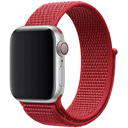 Нейлоновый ремешок на Apple Watch 38/40/41mm красный