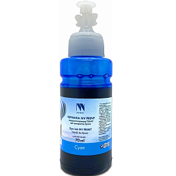 Чернила NV PRINT T6642 Cyan 70ml для Epson L100, L110, L120, L132, L200, L210, L222, L300, L312, L350, L355, L362, L366, L456, L550, L