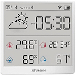 Метеостанция ATuMan Duka TH3 White EU
