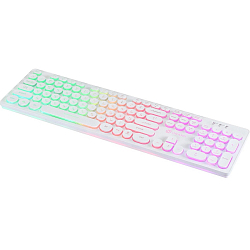 Клавиатура OKLICK 420MRL белая USB
