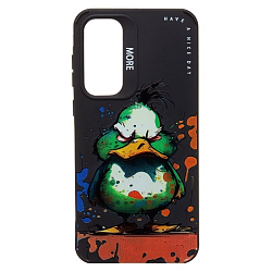 Задняя накладка SC335 для Samsung Galaxy A35 (утка) (black) (233019)