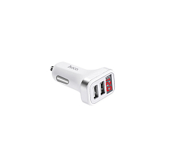 Авто ЗУ 2USB 3.1A HOCO Z3 чёрный с дисплеем