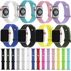 Силиконовый ремешок NONAME для Apple Watch 42/44mm, цветной, на блистере