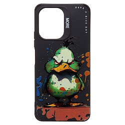 Задняя накладка SC335 для Xiaomi Redmi 13C 4G/Poco C65 (утка) (black) (233051)