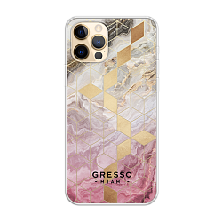 Задняя накладка GRESSO для iPhone 12 Pro. Коллекция "Casino Royale". Модель "Flamingo"