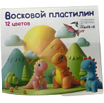 Пластилин для детской лепки "Восковой пластилин 12 цветов" GENIO KIDS-ART DMR12