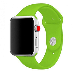 Силиконовый ремешок HERMES для Apple Watch 42-44-45-49 №04  Зеленый