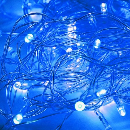 Гирлянда "Нить" 10.8 м, свечение синее, 8 режимов мигания, КОСМОС