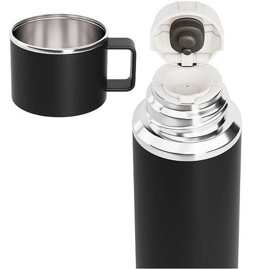 Термос 0,75л JOYLUX ULTRA, нерж. сталь черный матовый, 700314