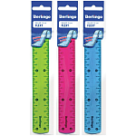 Линейка 15см, Berlingo "Flexy", пластиковая, гибкая, ассорти, PR_10015