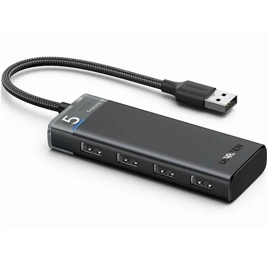 USB-Хаб UGREEN CM653 (15548) черный, 4 порта