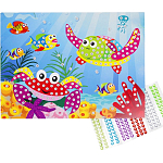 Аппликация круглыми стразами «Морские обитатели» 3857390