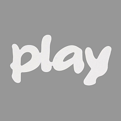 Термотрансфер «Play», 5 × 2,5 см, 5 шт, цвет белый