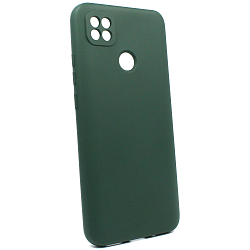 Силиконовый чехол SILICONE CASE Soft Matte для Xiaomi Redmi 9C темно-зелёный