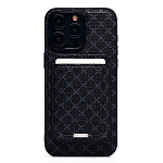 Задняя накладка SM022 SafeMag для iPhone 15 Pro Max (black) c картхолдером