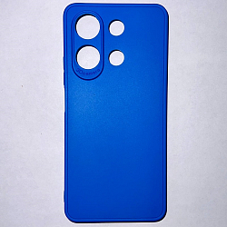 Задняя накладка Мобилис для Xiaomi Redmi Note 13, синяя матовая с защитой камеры