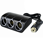 Разветвитель прикуривателя OLESSON 1521 (3 выхода+1USB выход) чёрный, в блистере