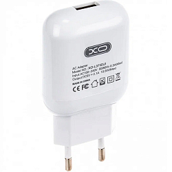 Сетевое ЗУ 1USB 2.4A XO-L37 Type-C, белое