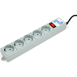 Сетевой фильтр  3.0м POWERCUBE SPG-B-10, 5 розеток, серый (коробка)