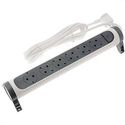 Сетевой удлинитель  3м Legrand "Комфорт" 694539 6 розеток "евр" с выключателем 16А белый/черный