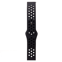 Силиконовый ремешок WB41 Sport N на кнопке Универсальный 20мм (black/black)