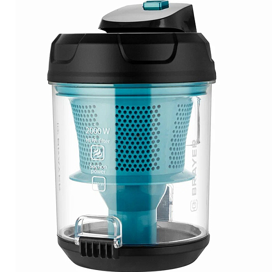 Пылесос BRAYER BR4208 черный/голубой