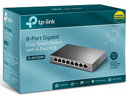 Коммутатор TP-LINK TL-SG108PE Easy Smart гигабитный 8-портовый с 4 портами PoE