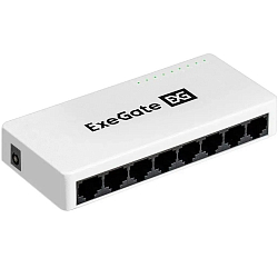 Коммутатор ExeGate EDES-1008C (8-портовый UTP 10/100Mbps, с функцией энергосбережения (Green Ethernet Technology), настольный/настенный)