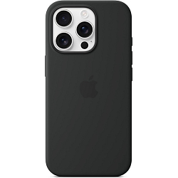 Силиконовый чехол SILICONE CASE MagSafe для iPhone 16 Pro Black (+ анимация NFC Clear) c LOGO