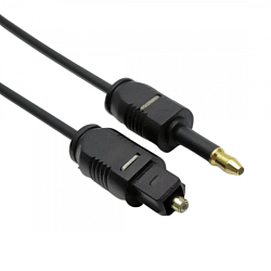 Кабель оптический Toslink-M -- >Toslink-miniM  1.5м TELECOM TOC2023, чёрный