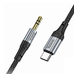 Кабель Jack 3.5 <--> Type-C  1.0м HOCO UPA26, Fresh, чёрный
