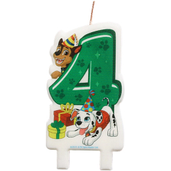 Свеча в торт цифра 4 "С Днем рождения", Щенячий патруль, 8,5×5 см 10353998