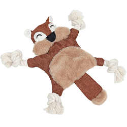 Игрушка текстильная с канатом "Бурундук" с пищалкой, шуршащая, 26 х 28 см   9936659