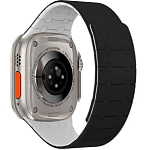 Силиконовый ремешок GRACE для Apple Watch 42_44_45_49мм /застежка_магнит, черный