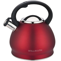 Чайник со свистком WILLMARK WTK-4221SS Красный