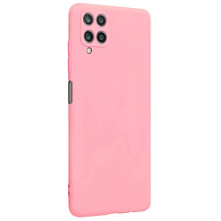 Силиконовый чехол NONAME для Samsung Galaxy A22 матовый, розовый